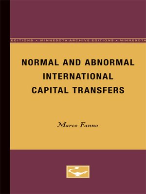 cover image of Normal and Abnormal International Capital Transfers